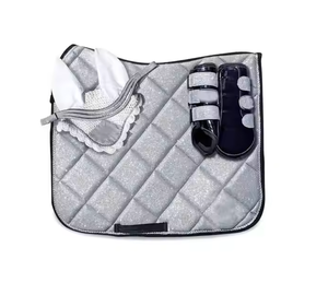 Juego de almohadillas para SILLÍN de caballo personalizables, herramienta de cuidado equino cómoda con forro de tela, suministros para montar a caballo, ecuestre - Product Image 1