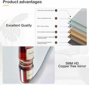 Longue vague sol forme irrégulière décor à la maison mural salon chambre décoratif salle de bain ondulé miroir grand Spiegel - Product Image 5