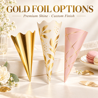 Emballage personnalisé jetable pour cornets de gaufres et de crème glacée, enveloppe en papier pour cornets de gelato
