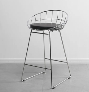 Sillas de Bar de diseño moderno de metal personalizadas con marco de metal, silla de comedor para interiores y exteriores - Product Image 5