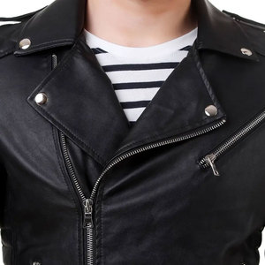 Nouvel arrivage de veste en cuir de peau de vache pour hommes lourds col montant avec revêtement High Street à la mode hiver décontracté en gros - Product Image 5