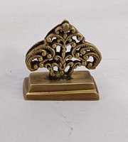 Offre Spéciale en laiton porte-cartes support raisins look métal Design carte organisateur pour bureau bureau maison Restaurant affichage