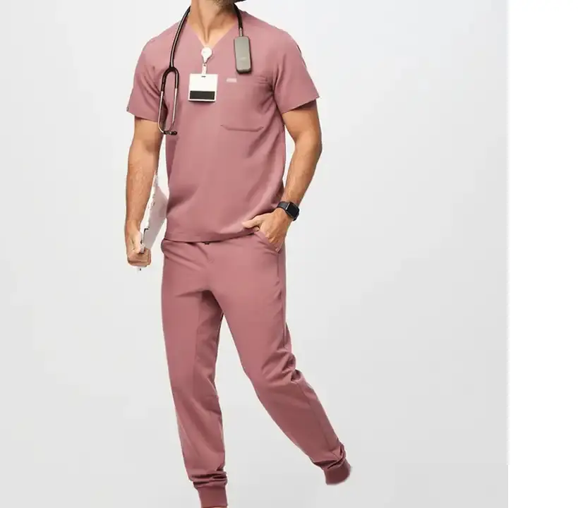 Best Quality Product Three-Pockets Men Scrubs Suit Hospital Uniforms Men doctor uniform Customise Print for men