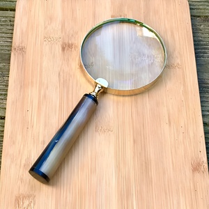 Premium & Stylish Customized <b>Glass</b> Item with Buffalo Cow Horn Handle <b>Magnifying</b> <b>Glass</b> Equipment OEM Support - Product Image 2