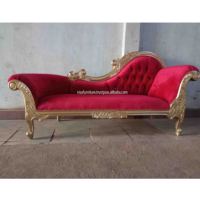 Sofá antiguo de lujo para sala de estar, muebles de terciopelo rojo para boda, de lujo, de Japón