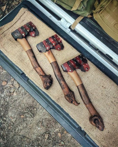 Precision Metal <b>Tool</b> Flat Backed Splitting Axe Durable Workshop Equipment Professional Blacksmith Forged Steel Blade Wood Handle - Product Image 5