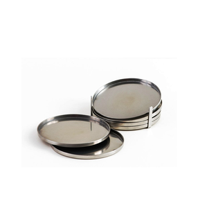 Posavasos de piedra de aluminio de forma redonda 4 para accesorios de mesa de cocina posavasos decorativos para té y café superventas - Product Image 1