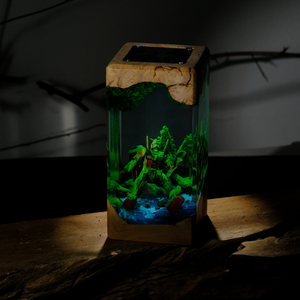 Gundam Lamp, Epoxy Resin Lamp, Custom Epoxy Resin Lamp, Resin Wood Art Lamp, Custom Night <b>Light</b>, Handmade Gift, Christmas Gift - Product Image 1