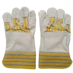 Guantes de construcción de cuero partido De Vaca canadiense, gran oferta, soldador de seguridad, proveedor - Product Image 3