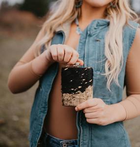 Cowhide Leather Flask Rustic Charm Handcrafted Cowhide Leather Flask for BBQ and Restaurant and Wine Purpose - Product Image 1