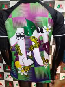 Camiseta de Jersey de Spandex de algodón de manga larga informal de alta calidad para hombre bordado Digital personalizado último logotipo teñido por inmersión de punto Real - Product Image 5