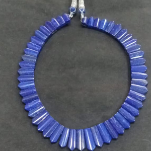 Collar de pera de agua dulce y piedras preciosas de lapislázuli de alta calidad, regalo de fiesta Unisex, collar de estilo superior hecho a mano - Product Image 4