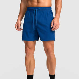 Venta al por mayor Activewear Pantalones cortos de entrenamiento para hombres Spandex Poliéster 4 Way Stretch Gym Shorts con bolsillos para entrenamiento de gimnasia y correr - Product Image 6