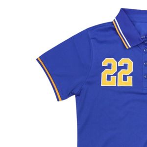 Sigma Gamma Rho SGRho Polo Royal Blue 100 in poliestere ricamato stemma lettere greche sorellanza greco vita abbigliamento - Product Image 3