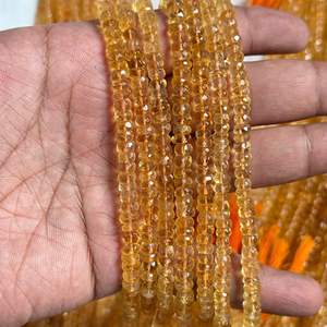 ลูกปัดซิทรินทรงรอนเดลเหลี่ยมเพชรพลอย คุณภาพสูง ขนาด 4 มม. ถึง 7 มม. ดีไซน์หรูหรา ผลิตโดยผู้เชี่ยวชาญด้านการทำเครื่องประดับชั้นดีมากกว่า 50 ปี - Product Image 1