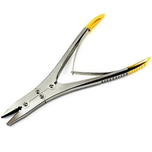 Alicates de punta plana No. 1 TC Punta de extracción de alambre Alicates de sujeción Rectos 18cm Instrumentos ortopédicos de acero inoxidable - Product Image 2