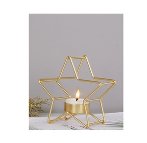 Ensemble de bougeoirs en métal d'inspiration vintage, fabriqués à la main pour une utilisation en intérieur et en extérieur, salon, table à manger, chambre à coucher, patio - Product Image 5