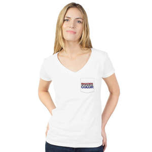 Camiseta de Cuello en V para Mujer, Tultex, con Tela Jersey Transpirable, Logotipo Personalizable y Tonos de Color - Product Image 1