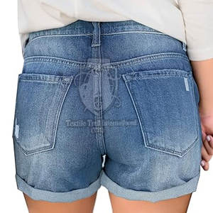Made In Pakistan Women <b>Jeans</b> <b>Shorts</b> New Style Custom Made Women <b>Jeans</b> <b>Shorts</b> For Sale - Product Image 2