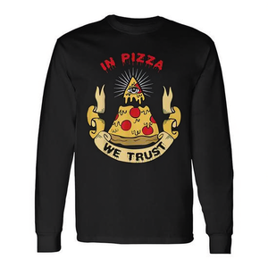 T-shirt à manches longues All Seeing Pizza Eye, T-shirt promotionnel Pizza Pyramid - Product Image 2
