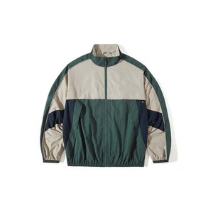 Chaqueta cortavientos de nailon arrugado ligera informal personalizada Chaquetas cortavientos de nailon con cremallera transpirable de color de retazos de talla grande - Product Image 6