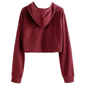 เสื้อฮู้ดครอปท็อปสตรีทแวร์สำหรับผู้หญิง ขายดี วัสดุคุณภาพสูง เสื้อฮู้ดครอปแฟชั่นสำหรับผู้หญิง ออกกำลังกาย ลำลอง ขายส่ง - Product Image 4
