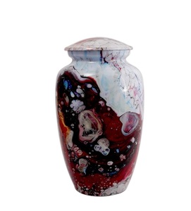 Urne funéraire en aluminium pour cendres humaines Adulte-Urne funéraire commémorative artisanale pour le stockage des cendres - Product Image 3
