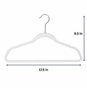 Heavy Duty Clear Plastic Hangers for Clothes 10-Pack Stainless Steel <b>Wardrobe</b> & Clothing Store - Product Image 2