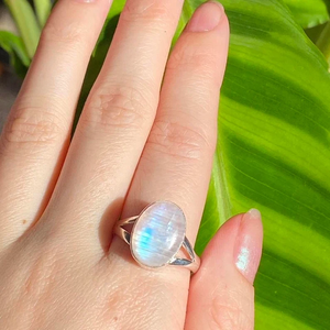 Tendance la plus exigeante pierre de lune bijoux en argent 925 en argent Sterling adolescent cadeau en gros bijoux cadeau pour sa bague délicate - Product Image 3