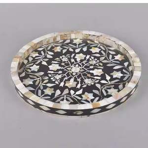 Nouvel arrivage de plateau de service en MDF émaillé imprimé de style classique plateau de service pour la maison hôtel ustensiles de cuisine fêtes restaurant plateau de service usagé - Product Image 2