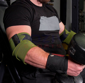 Coderas de Algodón de Alto Rendimiento, Soporte Ajustable para Articulaciones, Transpirable, Alivio del Dolor, Ligero, Unisex, para Levantamiento de Pesas - Product Image 2