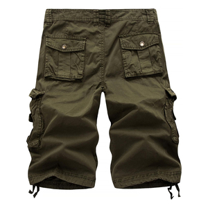 กางเกงขาสั้นคาร์โก้ของผู้ชายกางเกงขาสั้นสำหรับเล่นกอล์ฟน้ำหนักเบาแห้งเร็วใช้กลางแจ้งมีกระเป๋า4กระเป๋าลายทึบ - Product Image 2