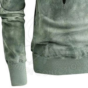 Meilleure vente à la mode Tie Dye Pullover Distressed Hoodies couleur personnalisée brodée avec de la dentelle mode d'hiver - Product Image 5