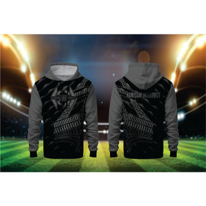 Sudaderas con capucha con cremallera de punto de invierno para hombre de talla grande personalizadas de alta calidad, diseño estampado, transpirable, a prueba de viento, ecológico, a la moda - Product Image 1