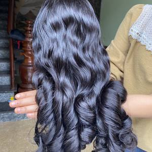 Transparente Hd encaje completo Vietnam cabello humano cabello virgen encaje completo peluca hinchable rizado color Natural 100% densidad de cabello de Vietnam 200% - Product Image 6