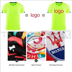 Camiseta deportiva de secado rápido con estampado personalizado con patrón de logotipo de equipo 100% algodón al aire libre cuello Ringer diseño personalidad personalizada - Product Image 4