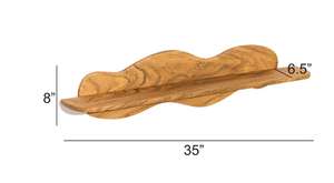 Estante Flotante de Pared Moderno de Madera Maciza con Acabado Mate y Altura Ajustable para Sala de Estar, Comedor, Baños y Biblioteca del Hogar - Product Image 6