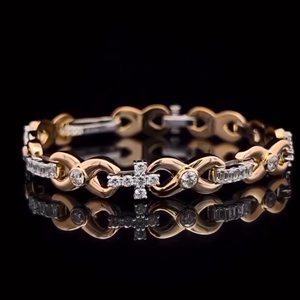 สร้อยข้อมือเพชรโมอิสทรงกลมตัดขนมปังฝรั่งเศส10มม. กำไลข้อมือคิวบาแนวฮิปฮอปเย็น925เงินสเตอร์ลิง - Product Image 2