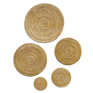 Handcrafted Wicker Placemats & <b>Coasters</b> Handmade Bamboo <b>Coasters</b> for Rattan Wicker <b>Coasters</b> for Living Room - Product Image 1