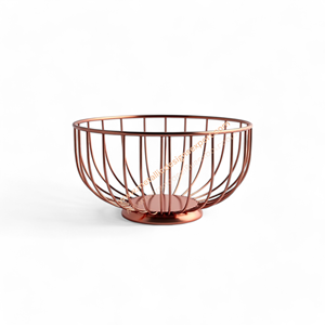 Base surélevée élégant panier en fil métallique en fer métallique bol à fruits décoratif pour comptoir de cuisine Table à manger pour mariage - Product Image 4