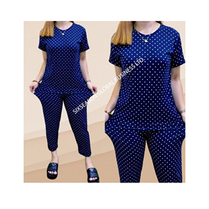 Hot Selling New Fashion 100% High Quality Women's Pajamas Spring Autumn 100% Cotton Women's Pajamas Plus Size Sleepwear Winter - Product Image 3