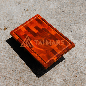 Planche à découper à grain d'extrémité de taille personnalisable de luxe Blocs à découper en bois de noyer et bambou - Product Image 1