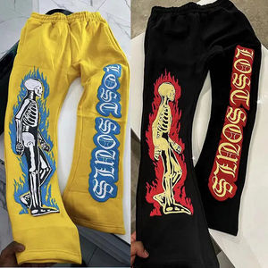 Streetwear personnalisé tendance pour hommes 2024 Joggers imprimés bouffants Pantalons de survêtement évasés taille moyenne empilés OEM décontracté - Product Image 6