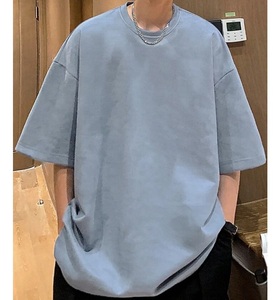 T-shirt pour homme coupe ample et souple à manches courtes et col d'été sur mesure T-shirt oversize respirant de haute qualité pour hommes - Product Image 1