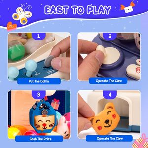 Venta al por mayor pequeña máquina de grúa de garra juguetes de arcade juegos de monedas de felpa Mini máquina de garra para niños - Product Image 4