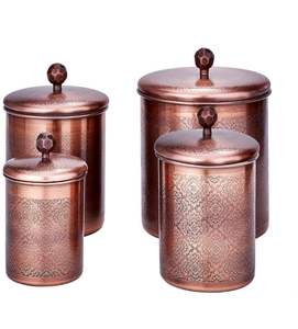 Juego de recipientes de cobre de Regalo perfecto con diseño atemporal y construcción sólida Ideal para registros de bodas y eventos de inauguración de la casa - Product Image 5