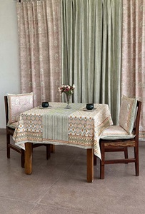 Nouveau indien toile coton main bloc impression ensemble tendance cuisine serviette Table à manger couverture coureur au prix d'usine - Product Image 2