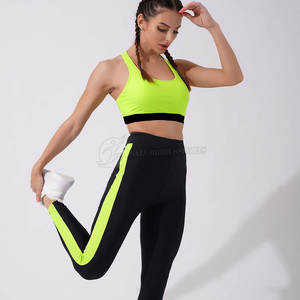 Conjunto de mallas de sujetador de Yoga ligero de alta calidad para mujer, patrón sólido, transpirable, diseñado a la moda, de talla grande, precio de fábrica - Product Image 4