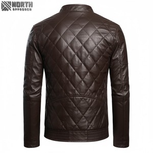 Chaqueta de cuero de alta calidad precio al por mayor cómodo diseño Oem nuevo diseño Casual Wear cantidad Racer Bomber Jacket personalizado - Product Image 2