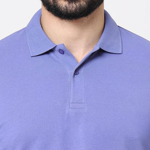 เสื้อยืดโปโลผ้าฝ้าย100% สำหรับผู้ชาย,เสื้อยืดคอโปโลกอล์ฟแขนสั้นปักโลโก้ - Product Image 5